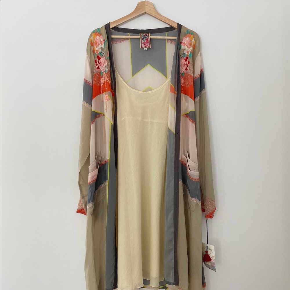 Johnny Was Floral Embroidered Long Sleeve Dress - Picture 2 of 5